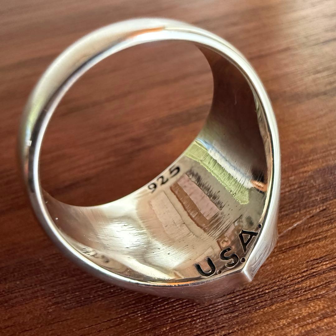 シルバー925無垢【新品】第101空挺師団　US ARMY カレッジリング 本物