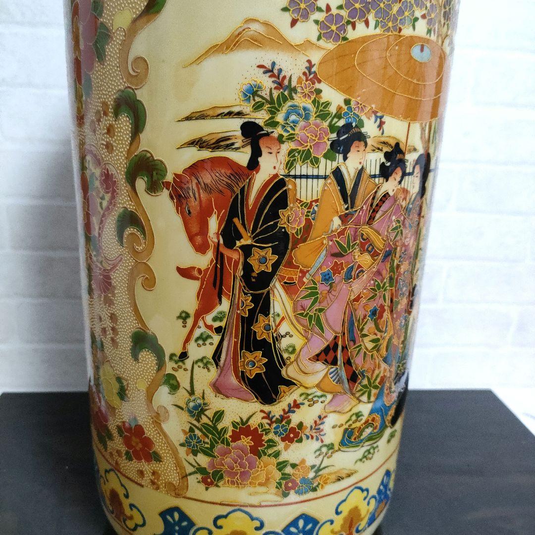中国美術 美人画 傘立て 45.5cmサイズ