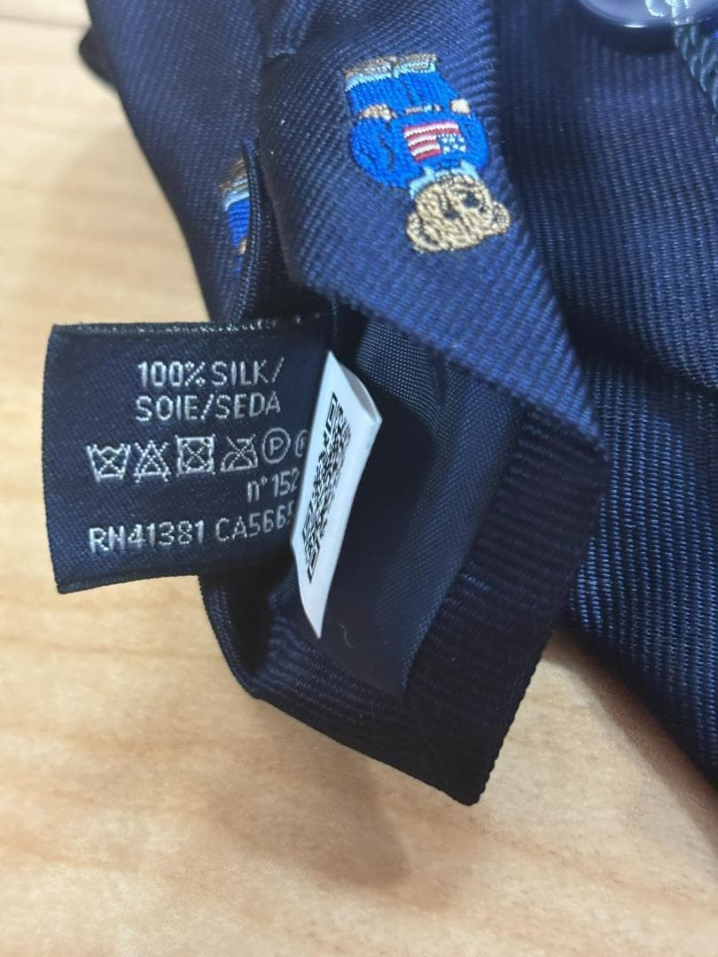 2025ラルフローレン　ポロベア　ボーイス8－20サイズ　ネクタイ　イタリア製