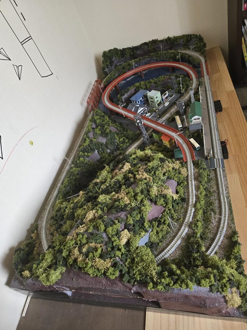 鉄道模型ジオラマレイアウト Ｎゲージ用　単線[１５０ｃｍ×６５ｃｍ]