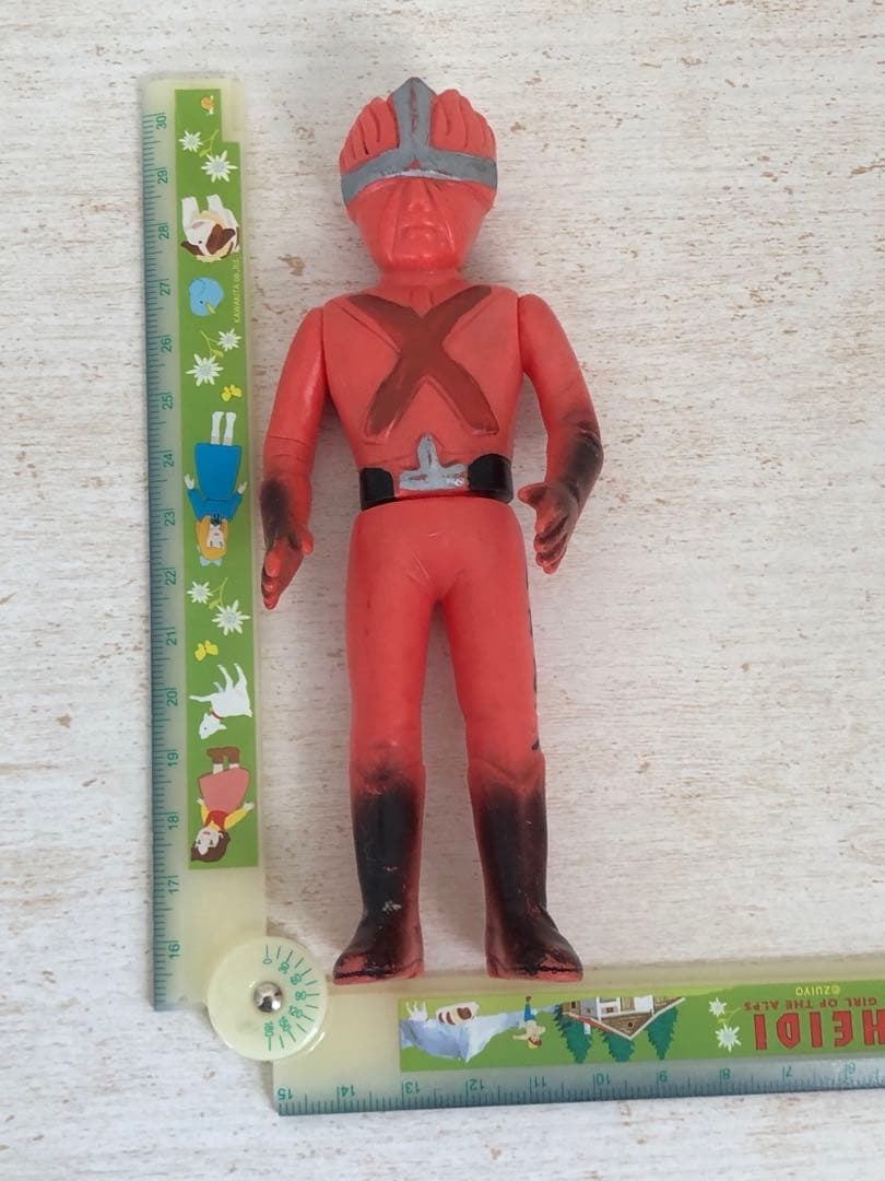 レインボーマン　ダッシュ2 炎の化身　ソフビ 無版権　パチ　当時物