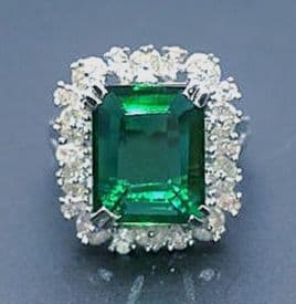 mimiザンビア産 天然エメラルド ラボグロウダイヤモンド リング 指輪