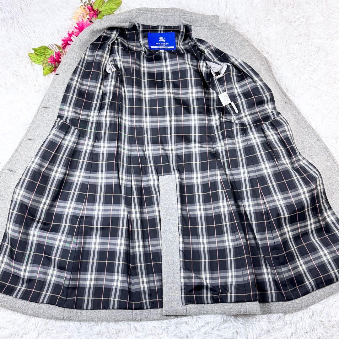 【極美品】BURBERRY BLUE LABEL チェスター アンゴラ混　４０