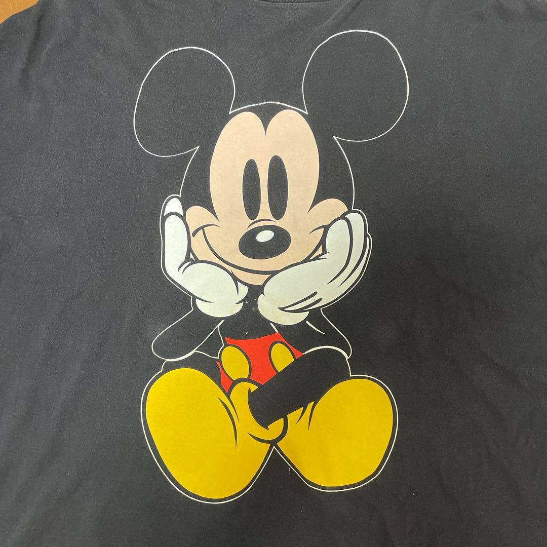 90s Disney ミッキーマウス Tシャツ お座りミッキー