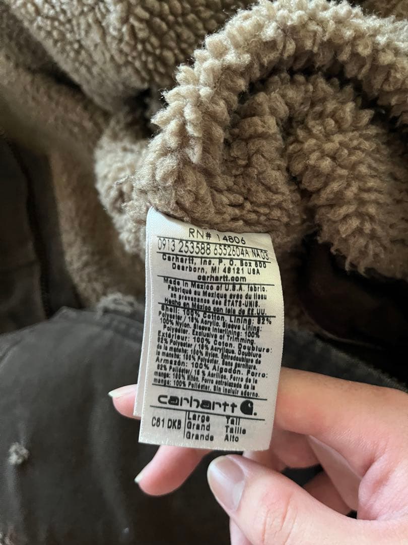 Carhartt ダークブラウン フリースジャケット