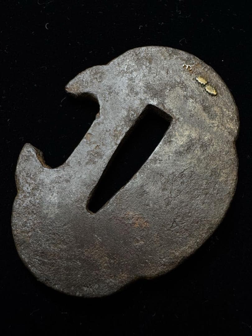 無銘 鉄地水草図鐔 鍔 拵 日本刀 刀装具 骨董 古美術 江戸時代 時代物