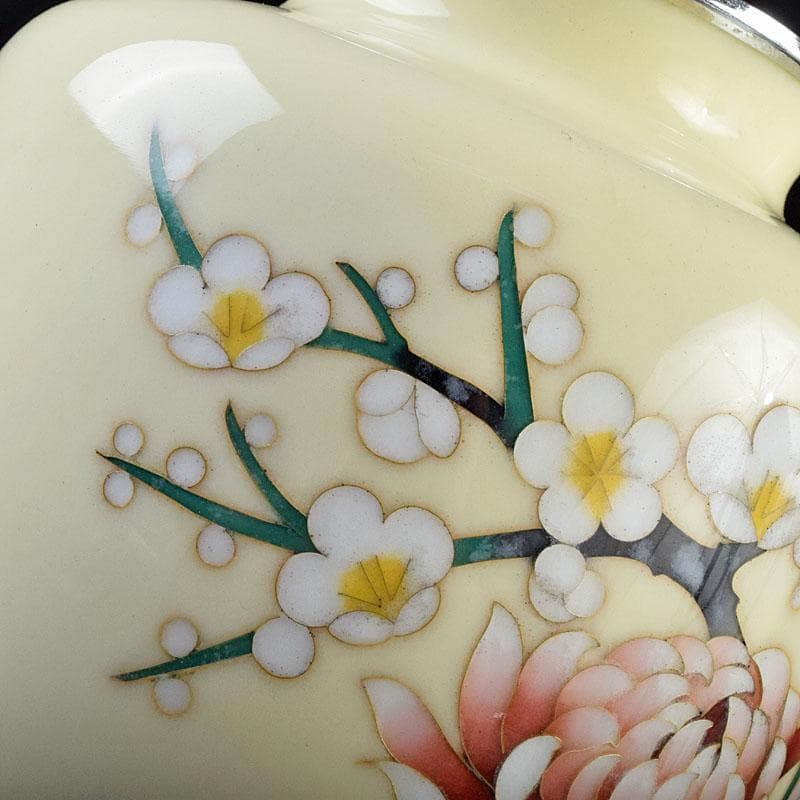 七宝焼　四君子文　花瓶　V　R9273