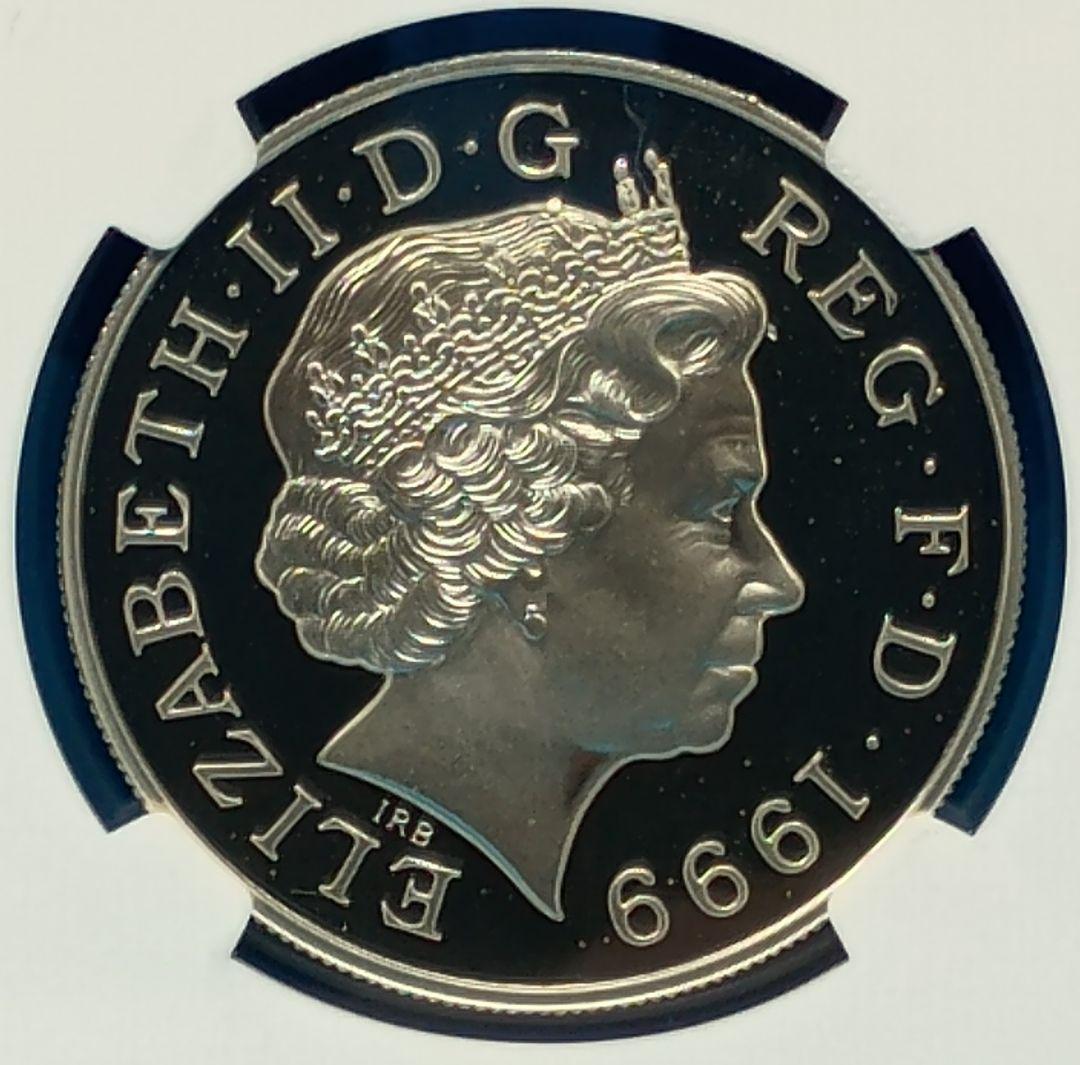1999 イギリス ダイアナ追悼 5ポンド プルーフ銀貨 NGC PF68UC㉔