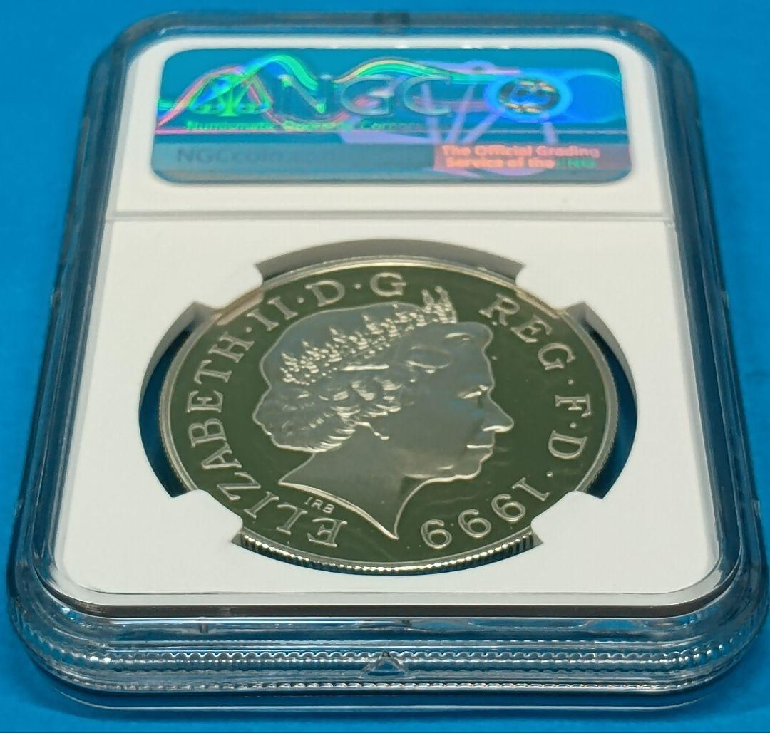 1999 イギリス ダイアナ追悼 5ポンド プルーフ銀貨 NGC PF68UC㉔