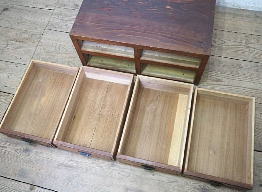 1036 アンティーク　ローボード　引き出し　収納棚　展示台　ローテーブル