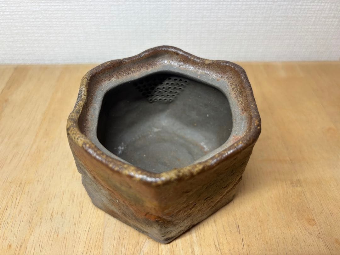 55.備前焼 宝瓶 登り窯 亀 かめ カメ 六角 手びねり 急須