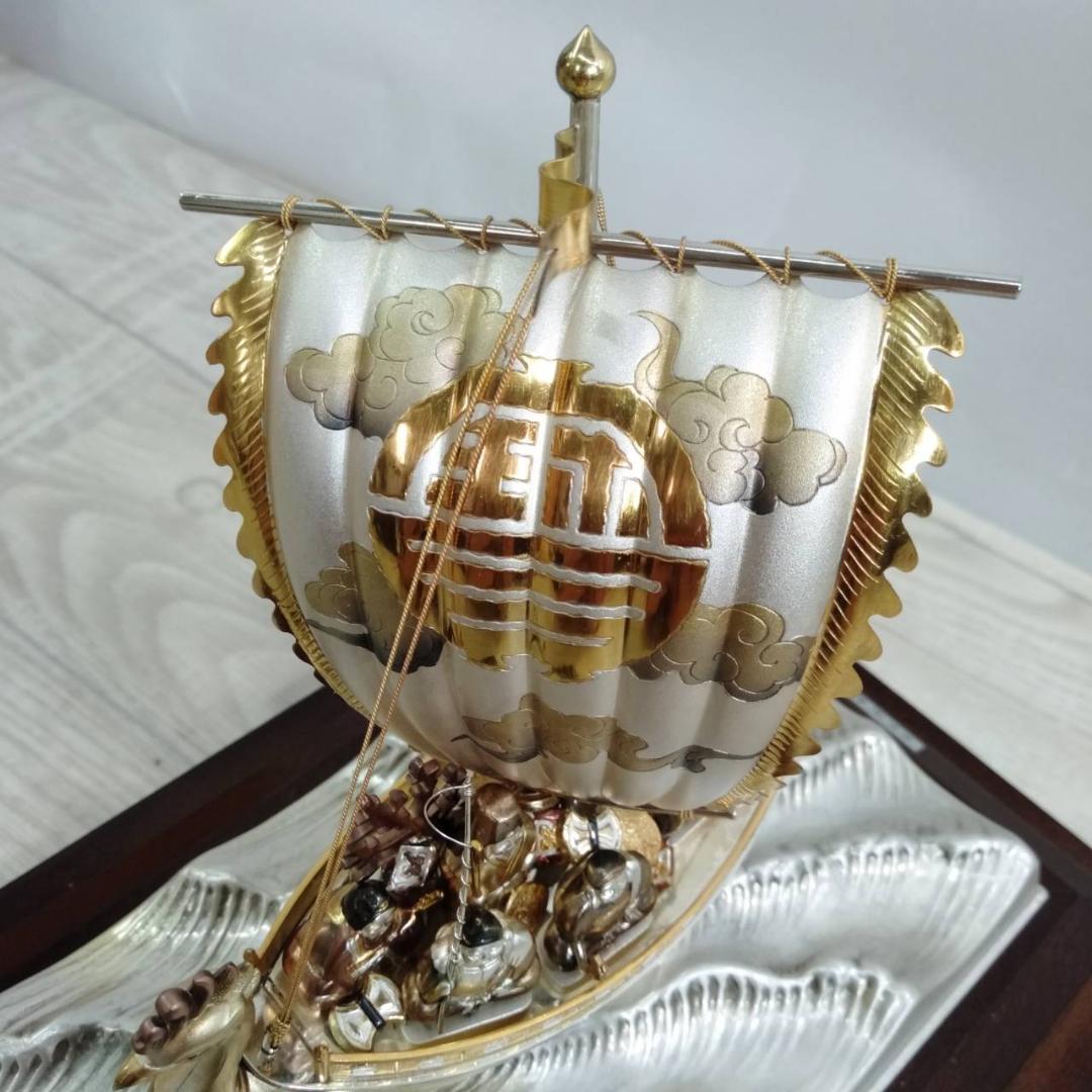 工匠 関武比古作 宝船 SILVER985 銀製 七福神 4号 縁起物 ケース付