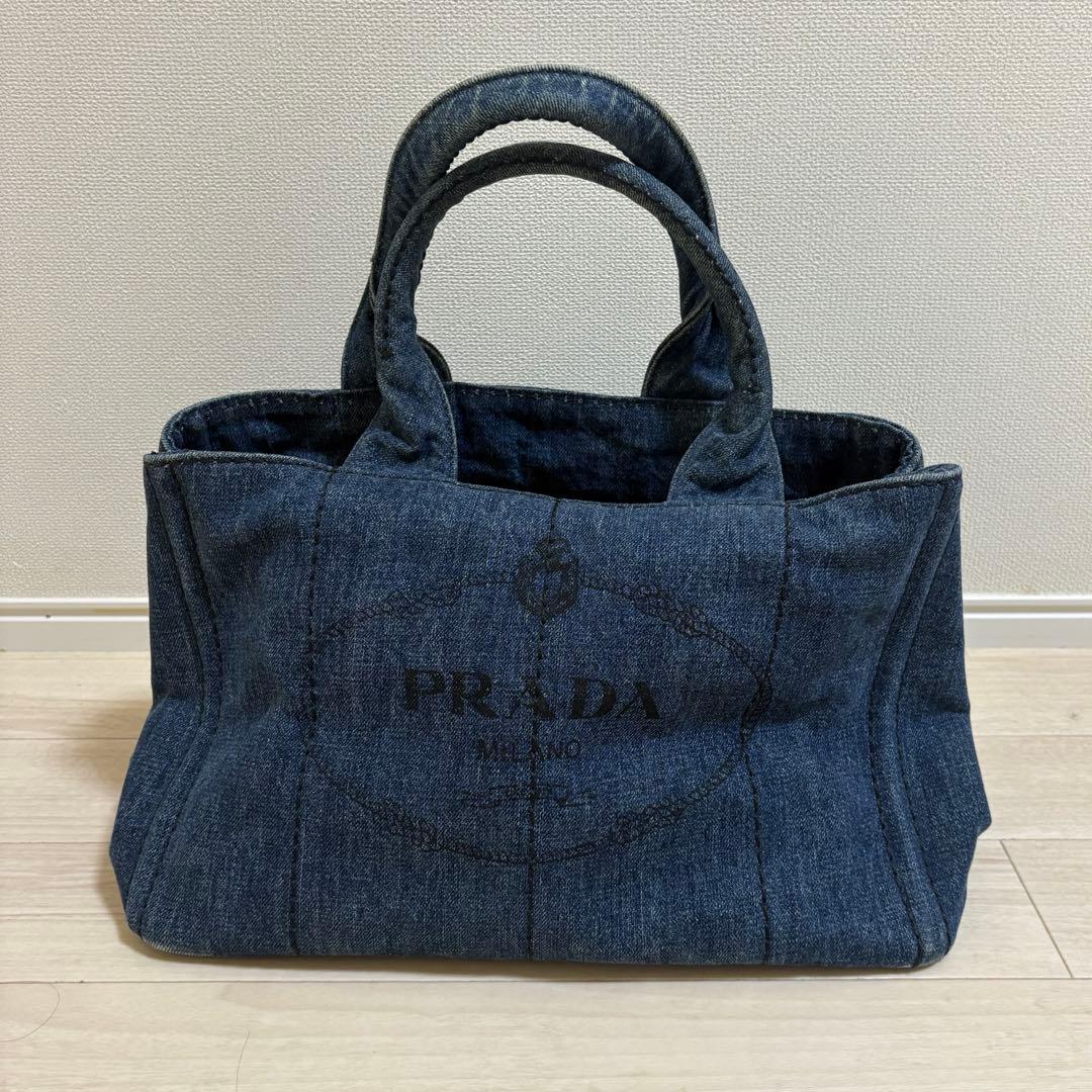 【9月30日まで特別価格】PRADA プラダ カナパ デニムトートバッグ