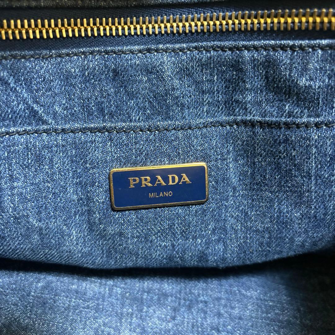 【9月30日まで特別価格】PRADA プラダ カナパ デニムトートバッグ
