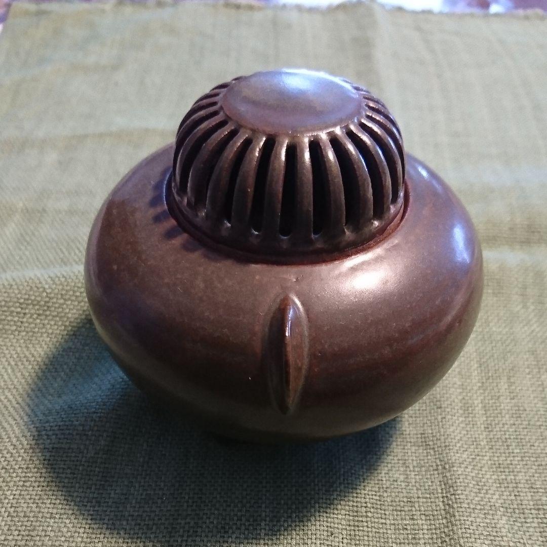 332) 香炉(3) 苗代川焼 窯元玉陶山 幹二郎作