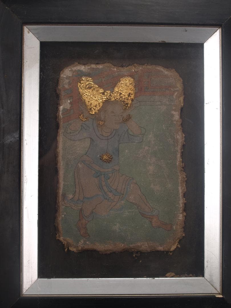 中国骨董市　掘り出し品中国唐時代　敦煌莫高窟壁画 人物像　AK1794B10-5