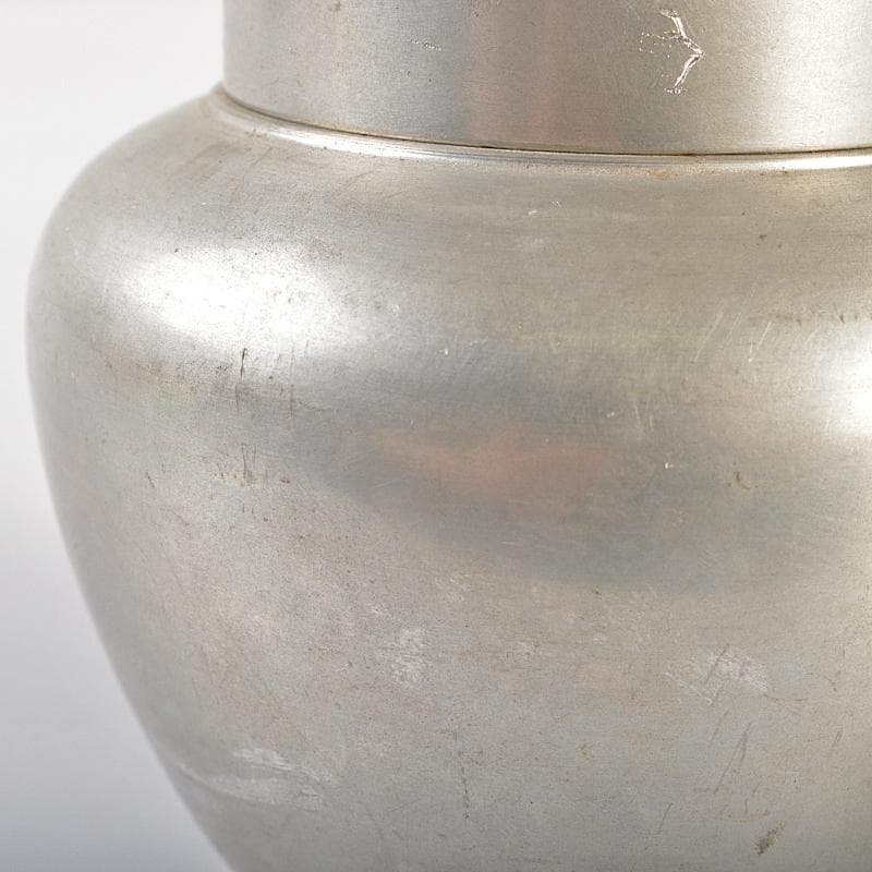 煎茶道具　継山造　本錫　茶壷　茶心壷　約264g　時代箱付　M　R6852