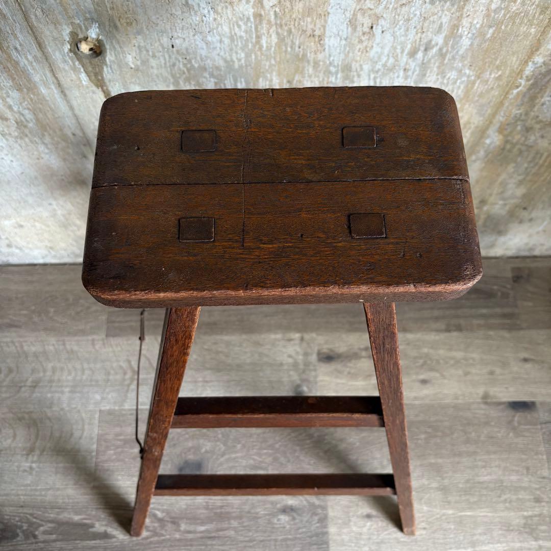 古道具　ヴィンテージ ラダー　脚立　無垢材　レトロ　アンティーク