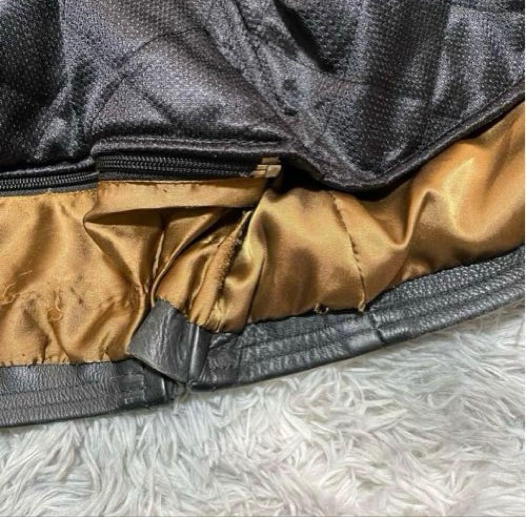 【良品】MOTO FIELD 牛革 レザーライダースジャケットBLACK LL