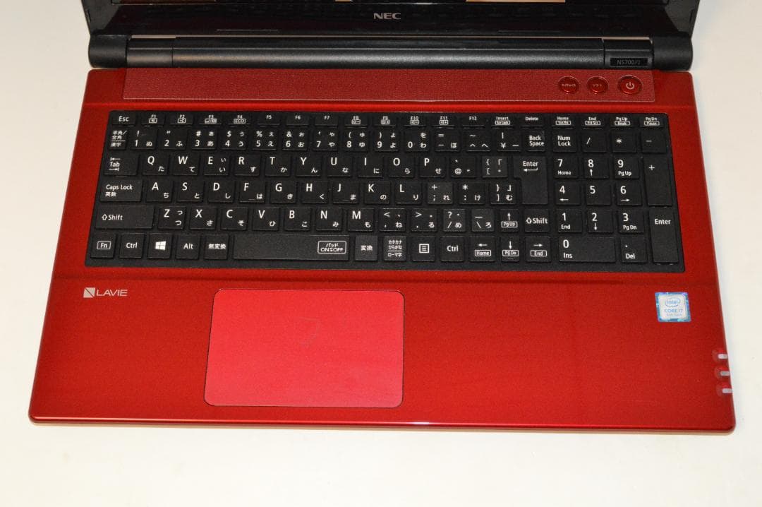 レッドLAVIE第8世代Corei7/32G/SSD1TB/新品バッテリー