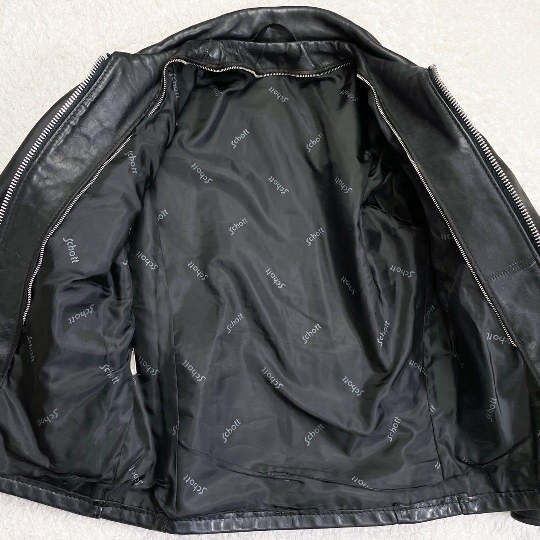 希少★shott レザージャケット ライダースジャケット ボアライナー付 34