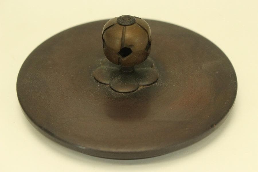 四方 在銘 持ち手 銀象嵌 鉄瓶 未使用 時代物(A677)