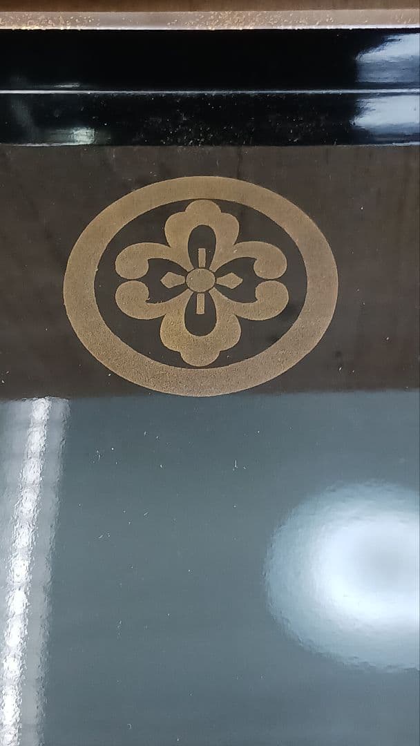 名工加賀蒔絵師太田抱逸作蒔絵描金手形盆　 家紋　輪島塗　 漆器　 盆　共箱　共布