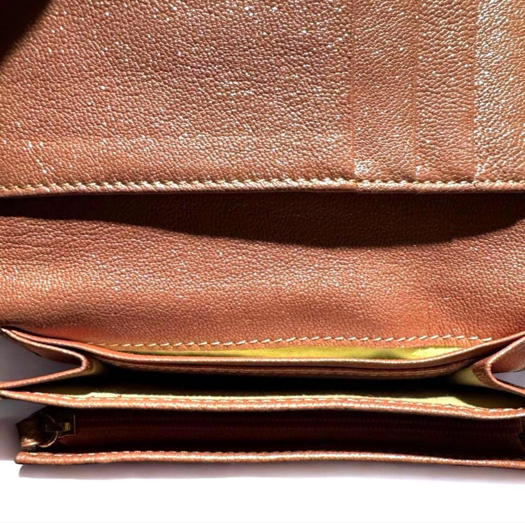 新品 KITAMURA キタムラ ピンク 桜色 ラメ レザー 折り財布