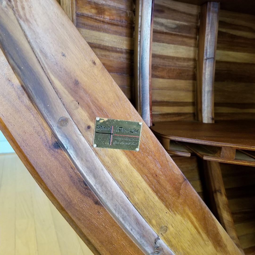 アンティークワインラック　船　ヴィンテージ　スペイン製　チーク材