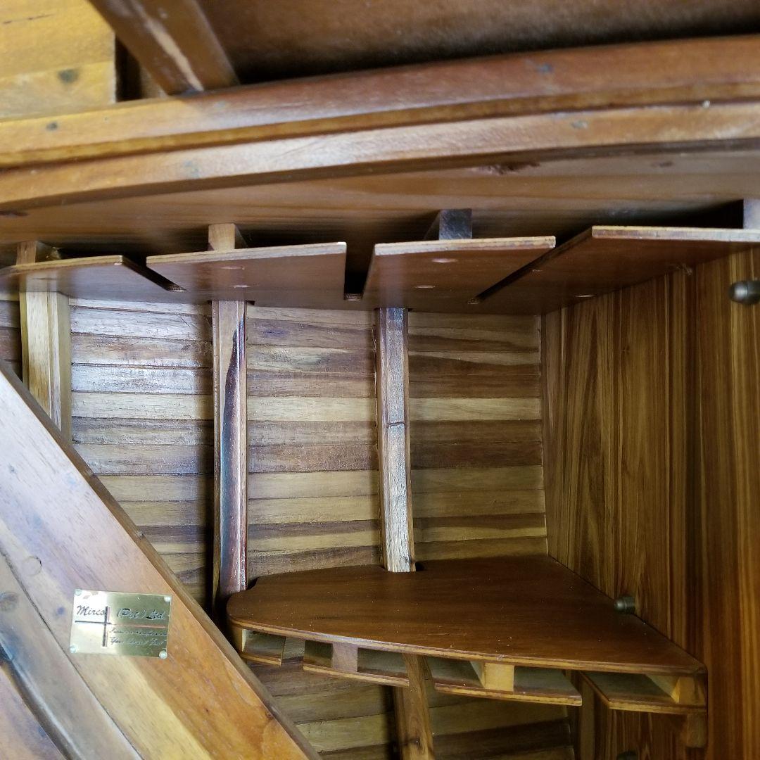 アンティークワインラック　船　ヴィンテージ　スペイン製　チーク材