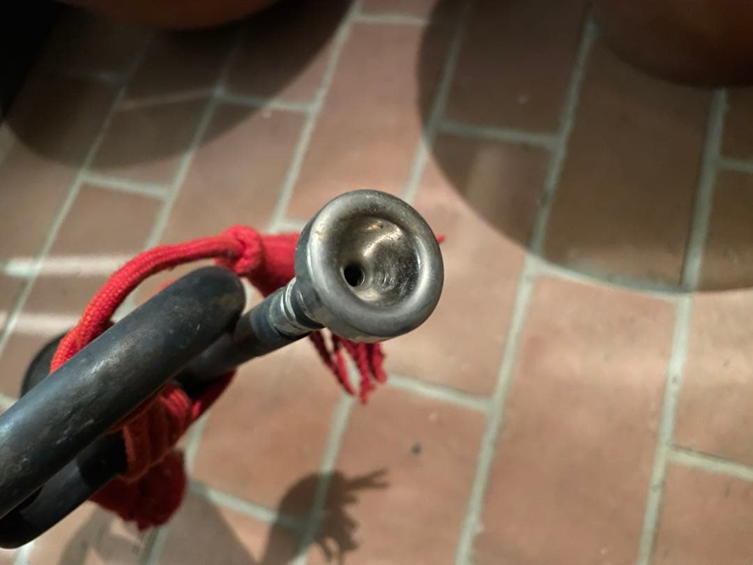 古い真鍮製の信号喇叭/信号ラッパ