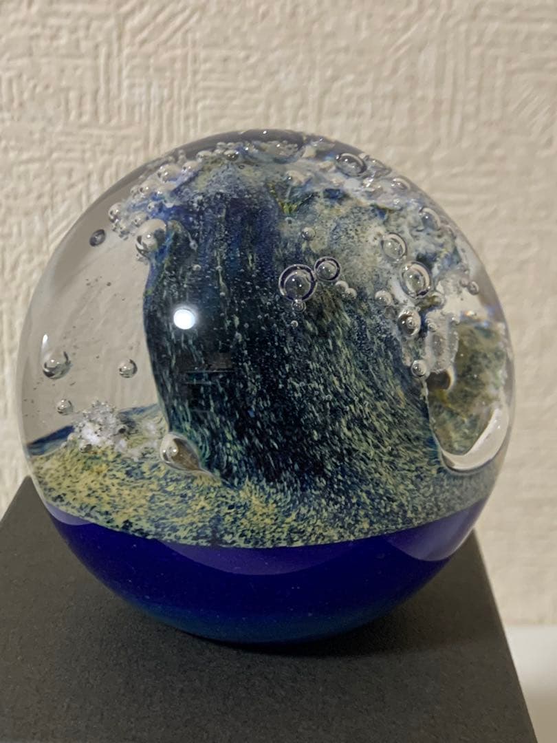 ノグチミエコ　ガラスアート　浮世北斎浪裏　富嶽三十六景　2012年作