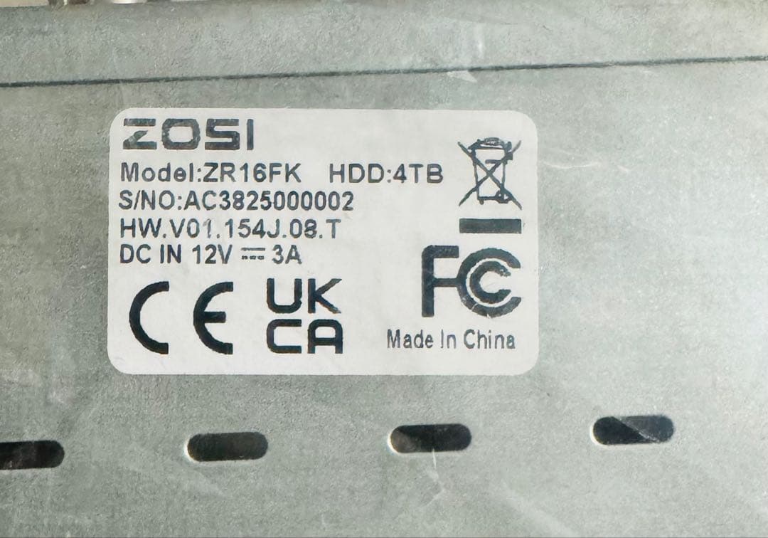 ZOSI 防犯レコーダー 1080P 16ch hdd4TB