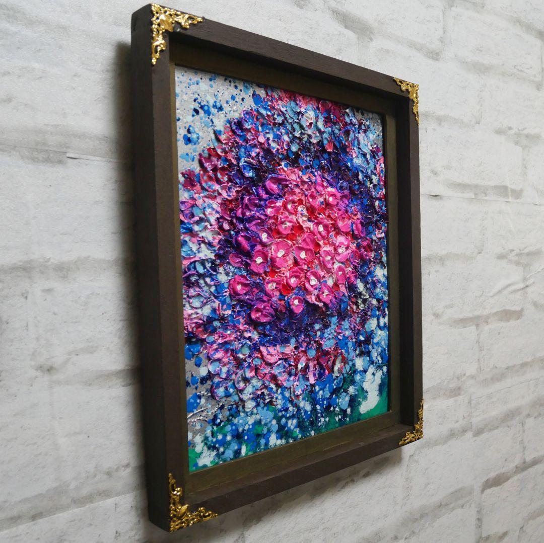 油絵 油彩 油彩画 絵 絵画【梅雨のピンクの雨】