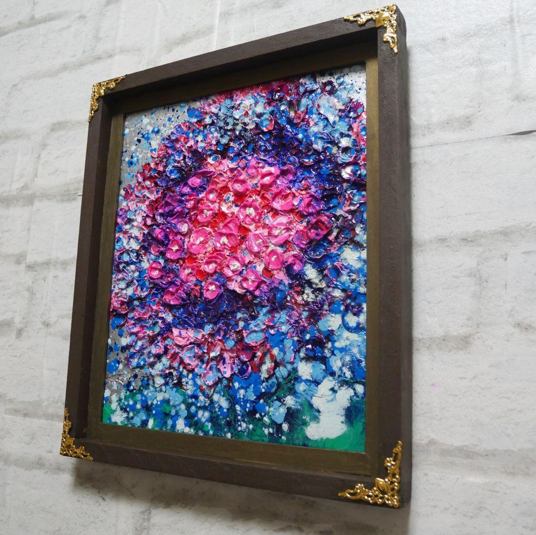 油絵 油彩 油彩画 絵 絵画【梅雨のピンクの雨】