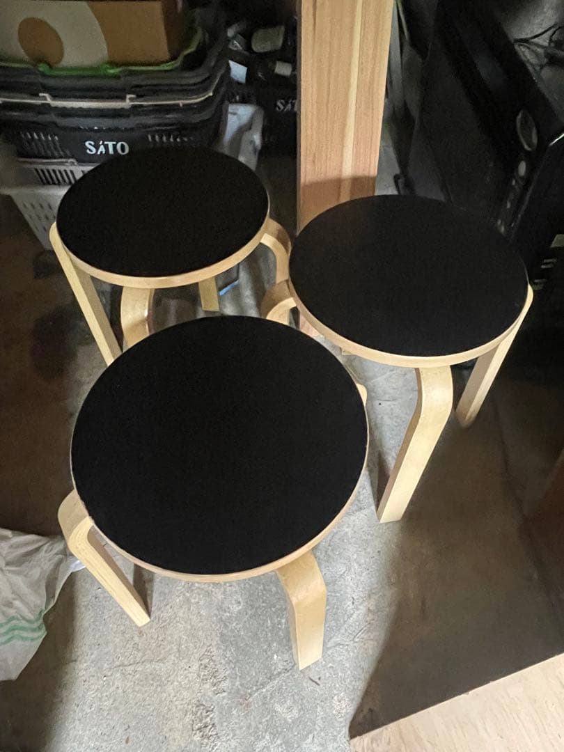 【めっし】スツール　3脚セット