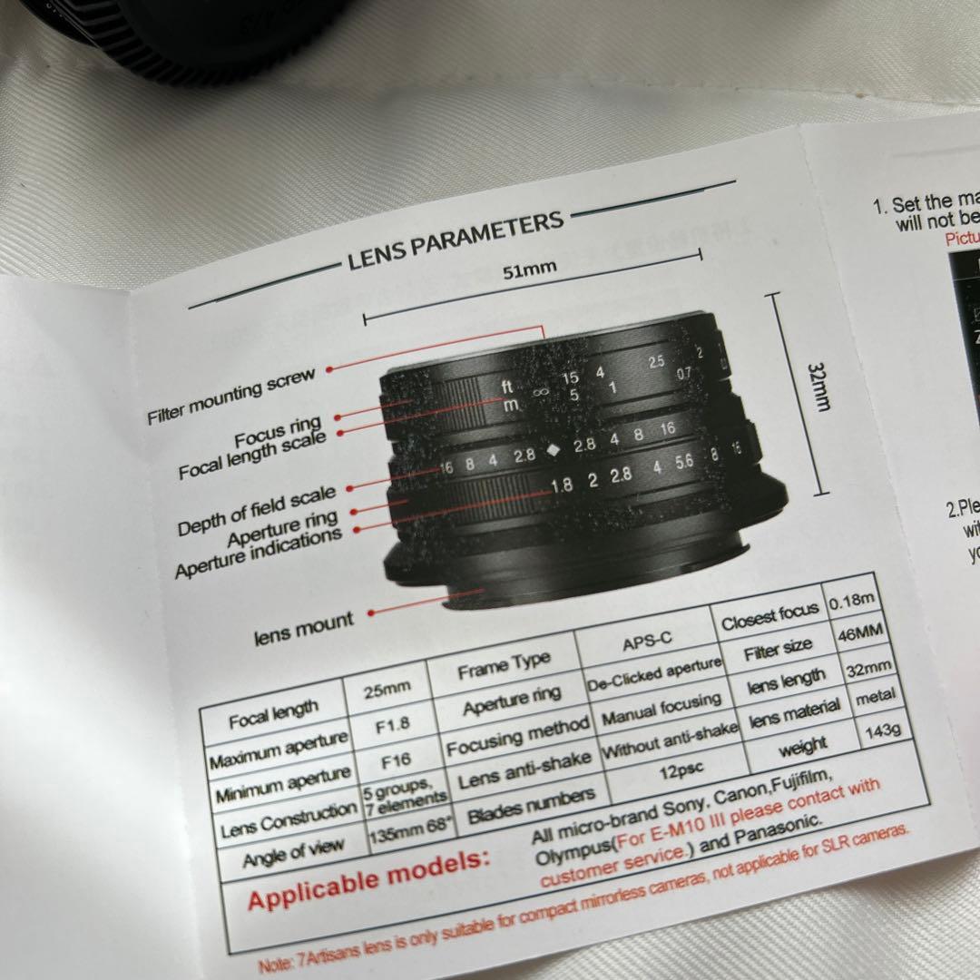 値下げ単焦点レンズ・F1 .8・ミラーレス一眼OLYMPUS Panasonic