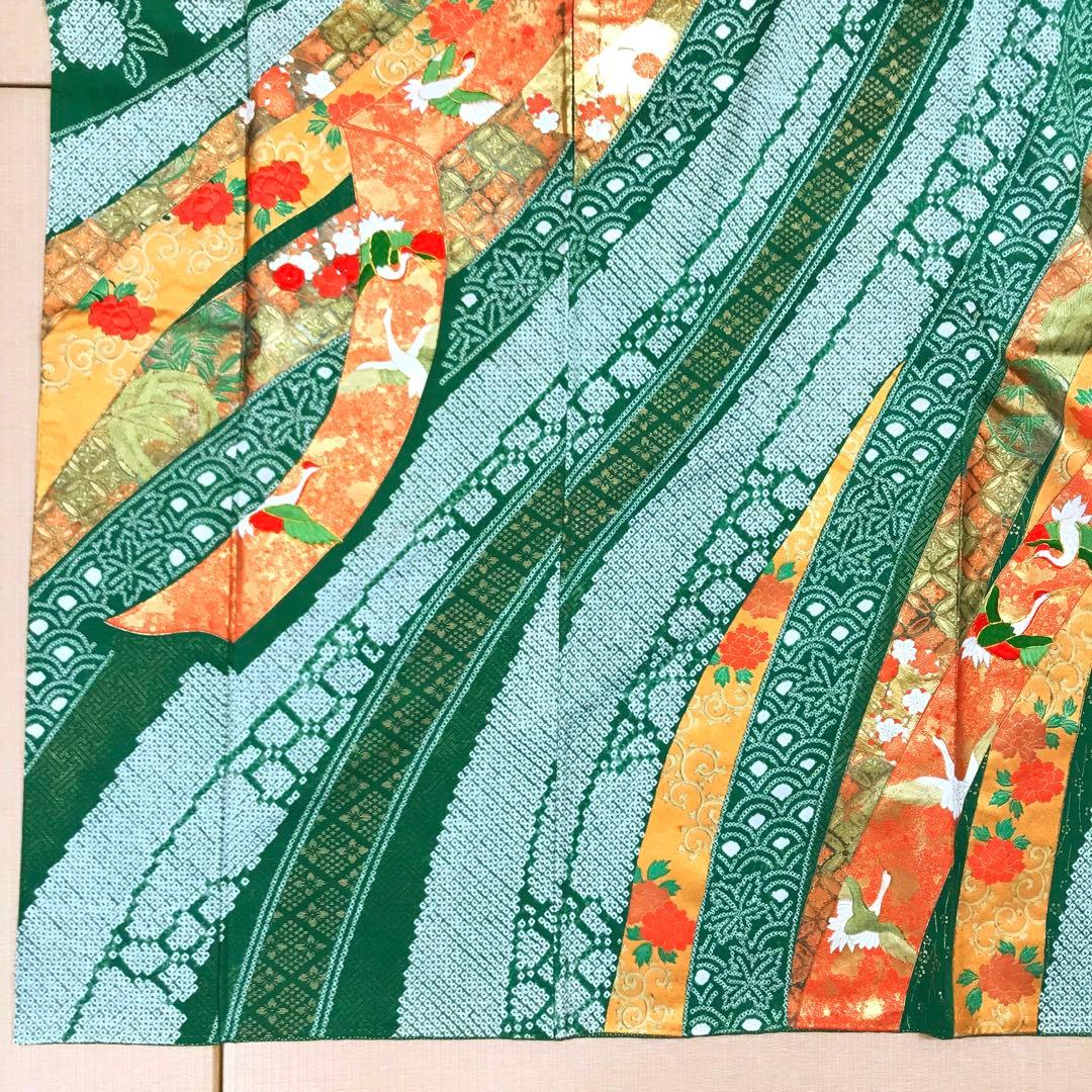 梅乃【136】正絹　振袖　フルセット　大きいサイズ　総絞り　成人式　大人　2L