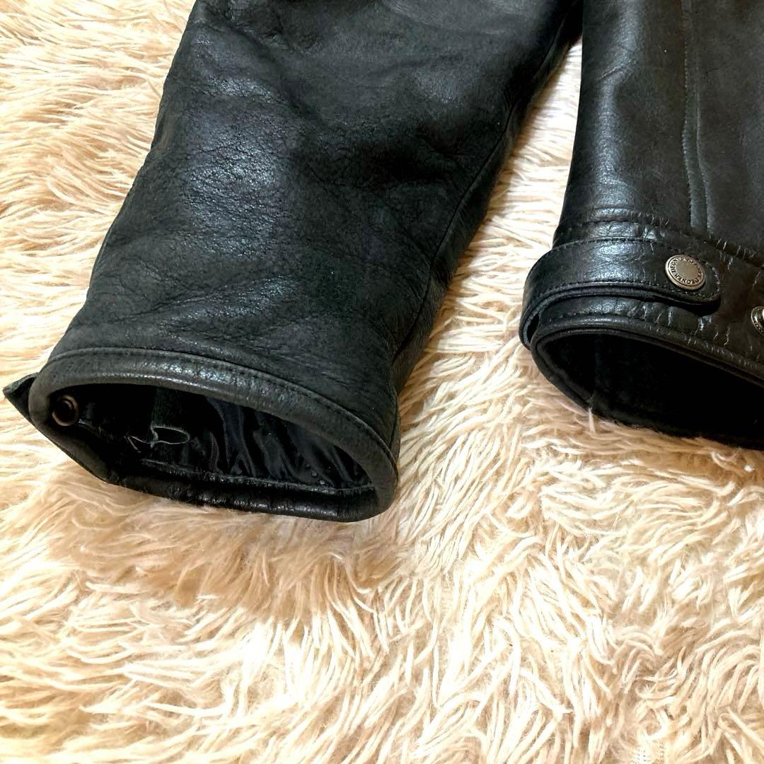 【美品】DEGNER カウレザー ライダースジャケット XL ブラック