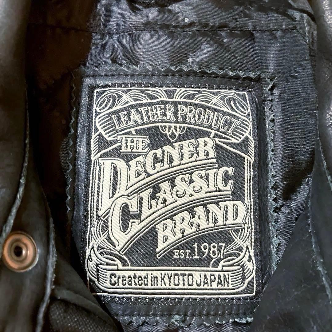 【美品】DEGNER カウレザー ライダースジャケット XL ブラック
