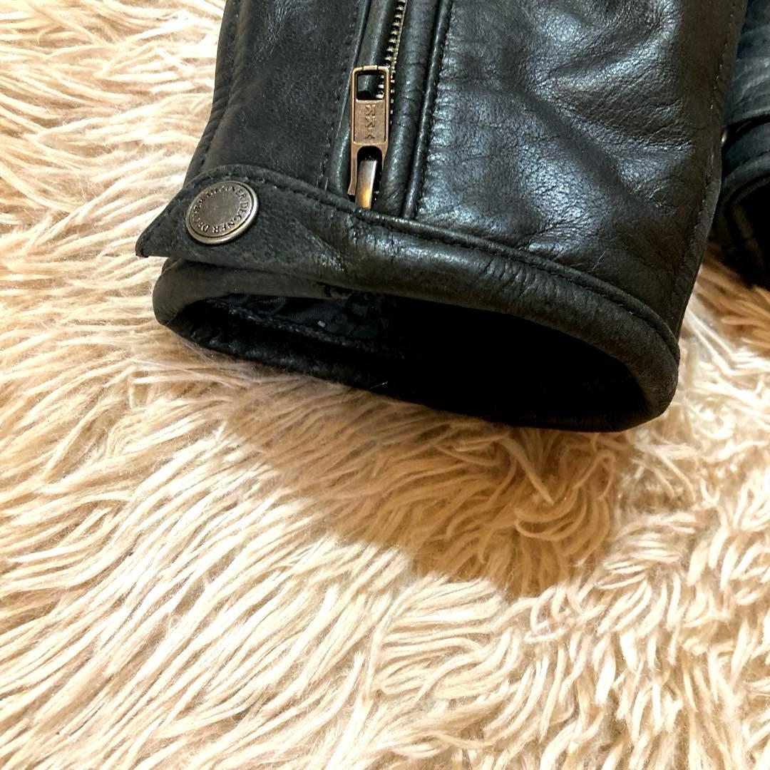 【美品】DEGNER カウレザー ライダースジャケット XL ブラック