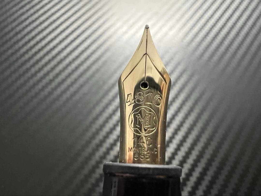 モンブラン 万年筆 美品 146 14C 全金 F 1980年代