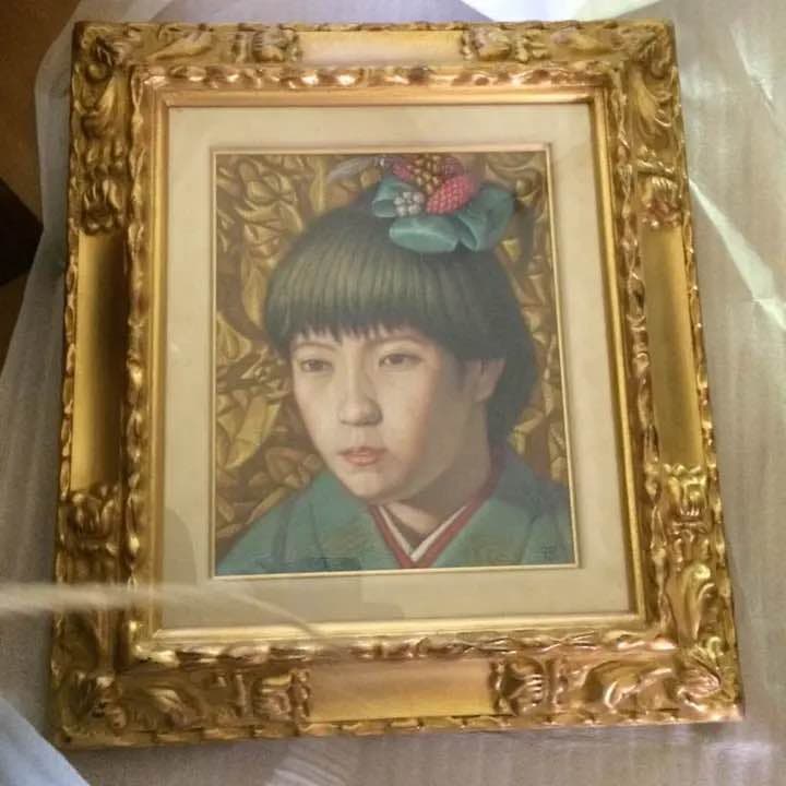 超限定5月18日20時迄‼️「少女 」稲垣 孝二 油彩3F日動画廊Hasegawa