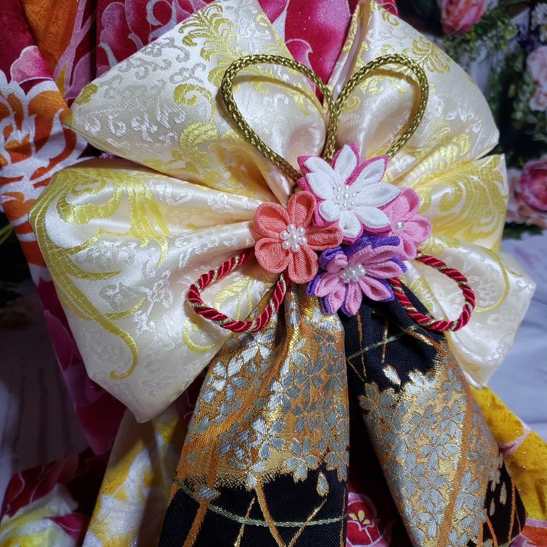 犬服　振り袖　着物　引きずり　ハンドメイド　2