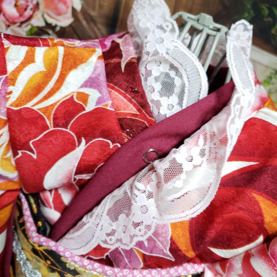 犬服　振り袖　着物　引きずり　ハンドメイド　2