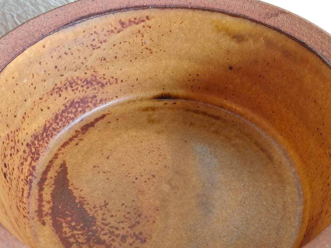 山本教行　深皿　グラタン皿　陶器　民芸　民藝　バーナード・リーチ ②　岩井窯