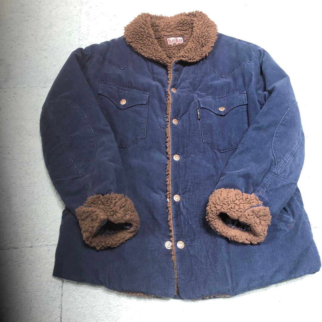 ハリウッドランチマーケットBLUE BLUE インディゴボアジャケットM