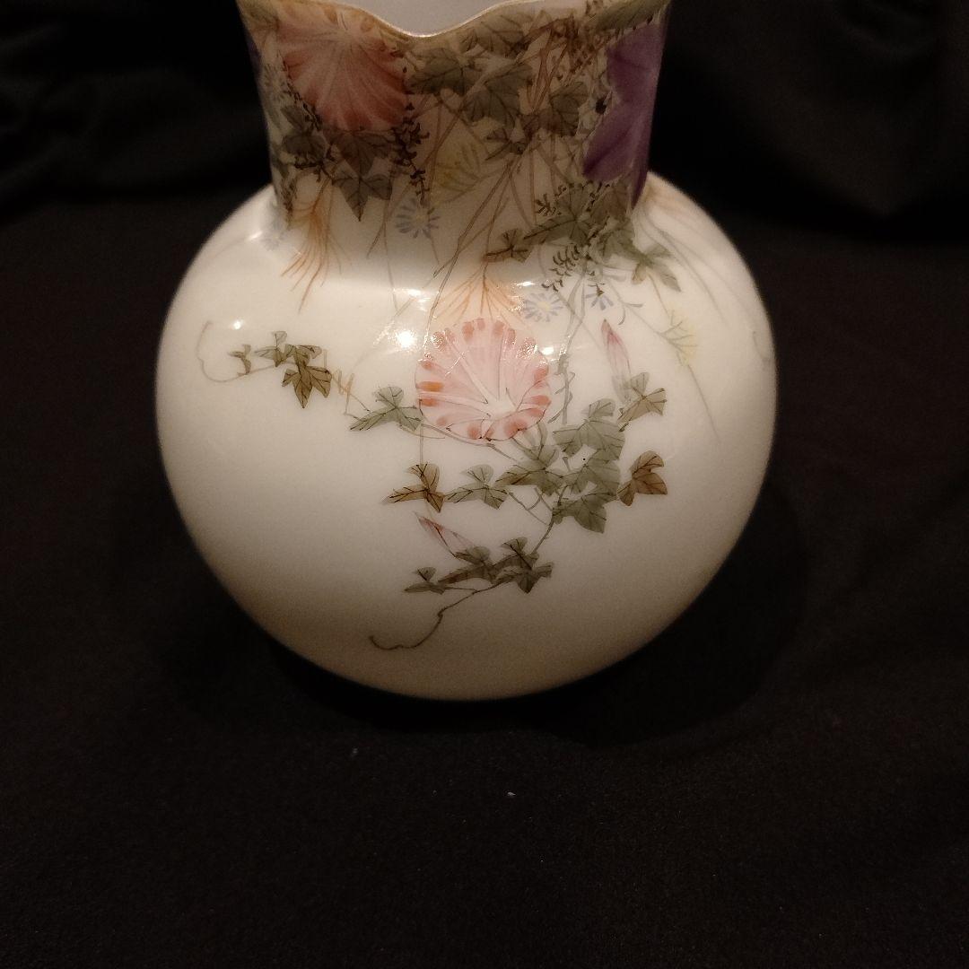 明治時代　横浜焼　井村彦次郎　朝顔　クリーマー　里帰り　輸出品