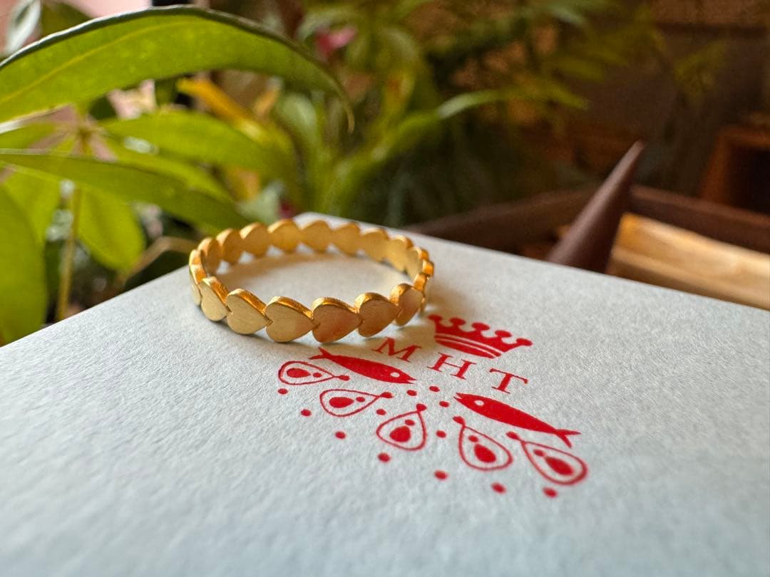 現行品◆マリーエレーヌドゥタイヤック◆K20*ラブバンドリング*14号*ハート