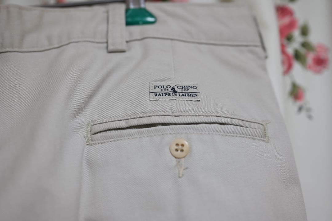 超美品 Ralph Lauren ツータック チノ アンドリュー 白 アイボリー